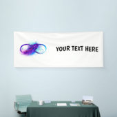 Oneindigheid met paarse veer spandoek (Beurs)