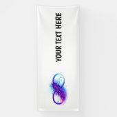 Oneindigheid met paarse veer spandoek (Verticaal)