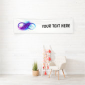 Oneindigheid met paarse veer spandoek (Insitu)