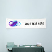 Oneindigheid met paarse veer spandoek (Beurs)