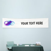 Oneindigheid met paarse veer spandoek (Beurs)