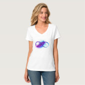 Oneindigheid met paarse veer t-shirt (Voorkant volledig)