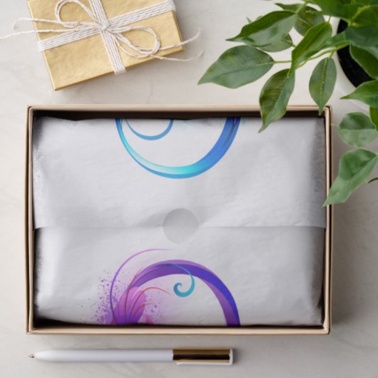 Oneindigheid met paarse veer tissuepapier (Geschenk)