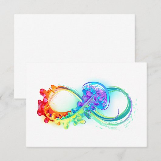 Oneindigheid met regenboogkwal aankondiging (Voorkant / Achterkant)