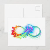 Oneindigheid met regenboogkwal aankondigingskaart (Voorkant / Achterkant)