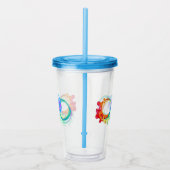 Oneindigheid met regenboogkwal acryl drinkbeker (Rechts)