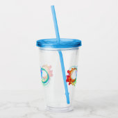 Oneindigheid met regenboogkwal acryl drinkbeker (Links)
