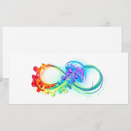 Oneindigheid met regenboogkwal advieskaart (Voorkant / Achterkant)