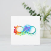 Oneindigheid met regenboogkwal advieskaart (Staand voorkant)