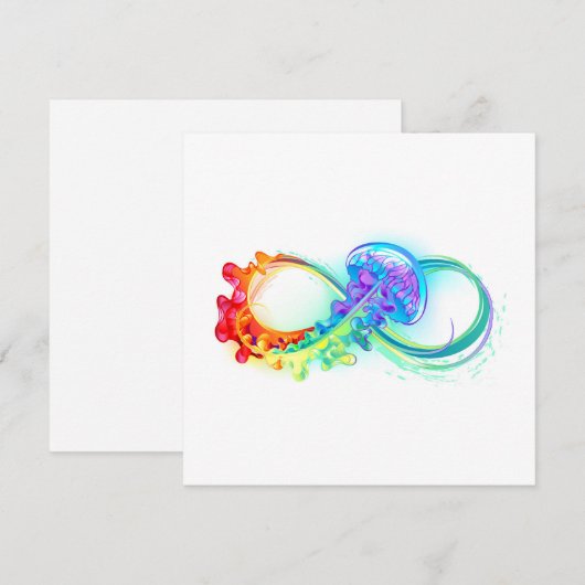 Oneindigheid met regenboogkwal advieskaart (Voorkant / Achterkant)