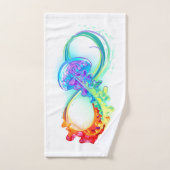 Oneindigheid met regenboogkwal bad handdoek (Handdoek)