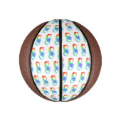 Oneindigheid met regenboogkwal basketbal (Verticaal)