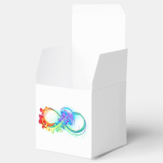 Oneindigheid met regenboogkwal bedankdoosjes (Geopend)