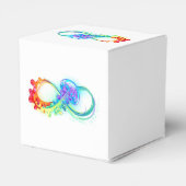 Oneindigheid met regenboogkwal bedankdoosjes (Achterkant)