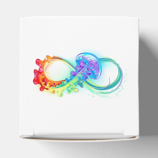 Oneindigheid met regenboogkwal bedankdoosjes (Bovenkant)