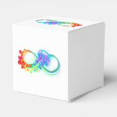 Oneindigheid met regenboogkwal bedankdoosjes (Achterkant)