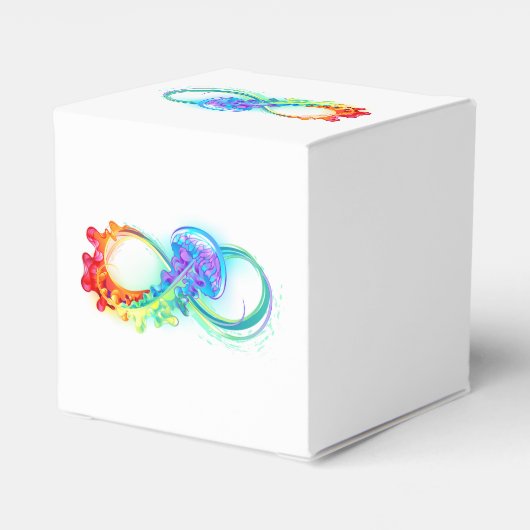 Oneindigheid met regenboogkwal bedankdoosjes (Achterkant)