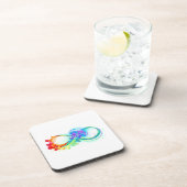 Oneindigheid met regenboogkwal bier onderzetter (Rechterzijde)