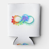 Oneindigheid met regenboogkwal blikjeskoeler (Voorkant)
