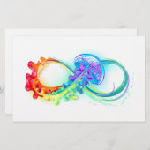 Oneindigheid met regenboogkwal briefpapier (Voorkant / Achterkant)