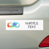 Oneindigheid met regenboogkwal bumpersticker (Op auto)