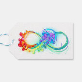 Oneindigheid met regenboogkwal cadeaulabel (Achterkant Horizontaal)