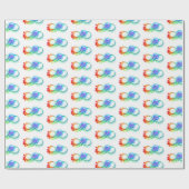 Oneindigheid met regenboogkwal cadeaupapier (Vlak)