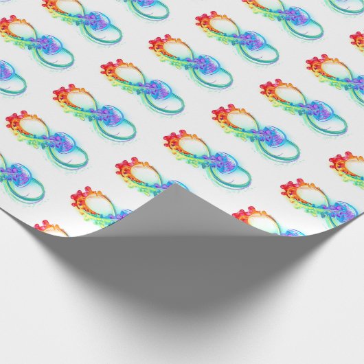 Oneindigheid met regenboogkwal cadeaupapier (Hoek)