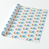Oneindigheid met regenboogkwal cadeaupapier (Uitgerold)