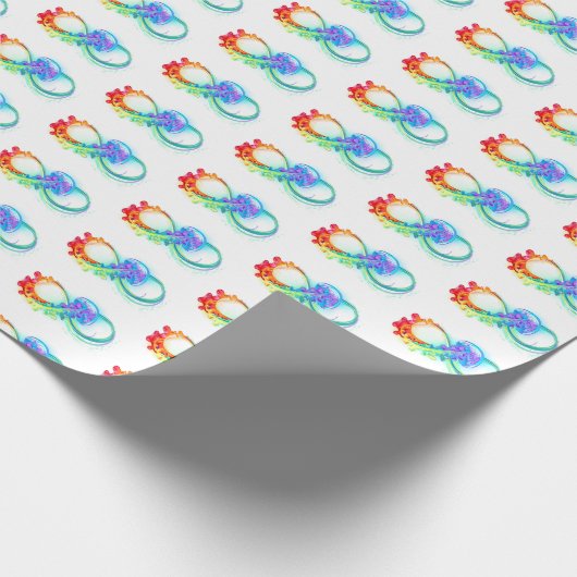 Oneindigheid met regenboogkwal cadeaupapier (Hoek)