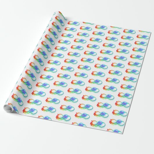 Oneindigheid met regenboogkwal cadeaupapier (Uitgerold)