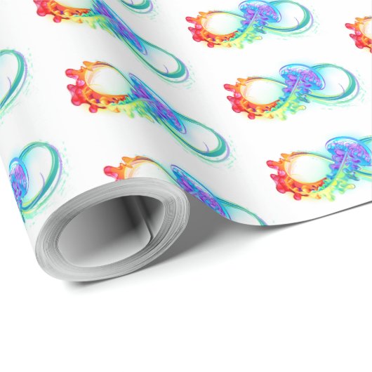 Oneindigheid met regenboogkwal cadeaupapier (Rol Hoek)