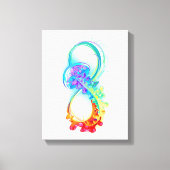 Oneindigheid met regenboogkwal canvas afdruk (Voorkant)