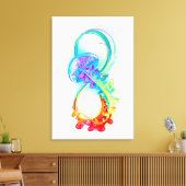 Oneindigheid met regenboogkwal canvas afdruk (Insitu (Woonkamer))