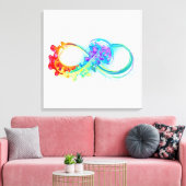 Oneindigheid met regenboogkwal canvas afdruk (Insitu (Woonkamer))