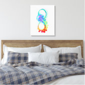 Oneindigheid met regenboogkwal canvas afdruk (Insitu (Slaapkamer))
