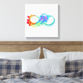 Oneindigheid met regenboogkwal canvas afdruk (Insitu (Slaapkamer))