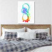 Oneindigheid met regenboogkwal canvas afdruk (Insitu (Slaapkamer))
