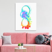 Oneindigheid met regenboogkwal canvas afdruk (Insitu (Woonkamer))