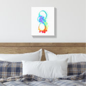 Oneindigheid met regenboogkwal canvas afdruk (Insitu (Slaapkamer))