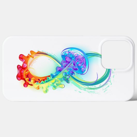 Oneindigheid met regenboogkwal Case-Mate iPhone case (Achterkant (horizontaal))