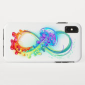 Oneindigheid met regenboogkwal Case-Mate iPhone case (Achterkant (horizontaal))