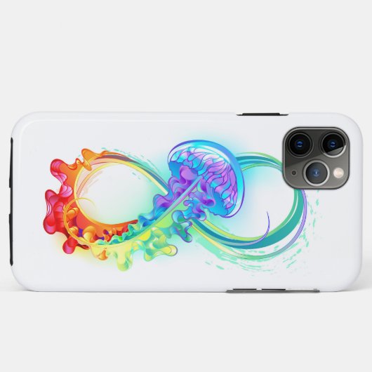 Oneindigheid met regenboogkwal Case-Mate iPhone case (Achterkant (horizontaal))
