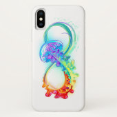 Oneindigheid met regenboogkwal Case-Mate iPhone case (Achterkant)