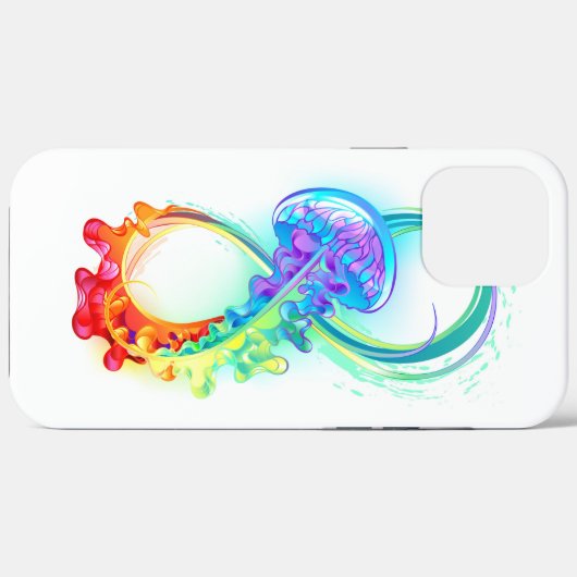 Oneindigheid met regenboogkwal Case-Mate iPhone case (Achterkant (horizontaal))