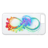 Oneindigheid met regenboogkwal Case-Mate iPhone case (Achterkant (Horizontaal))