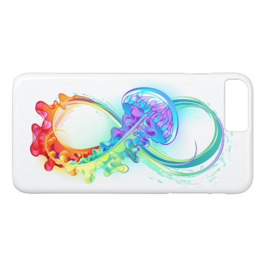 Oneindigheid met regenboogkwal Case-Mate iPhone case (Achterkant (Horizontaal))