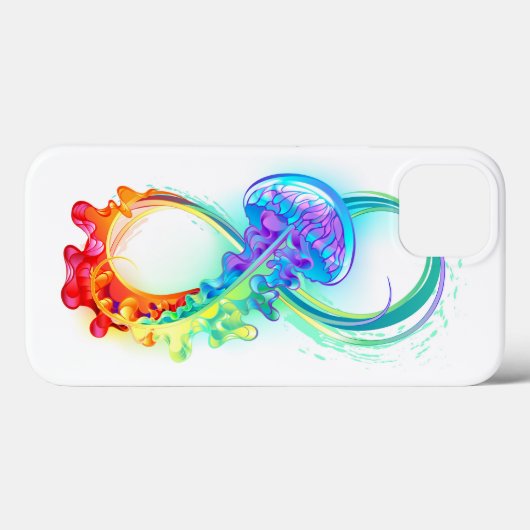 Oneindigheid met regenboogkwal Case-Mate iPhone case (Achterkant (horizontaal))