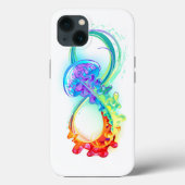 Oneindigheid met regenboogkwal Case-Mate iPhone case (Achterkant)