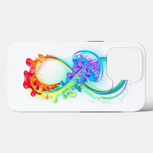 Oneindigheid met regenboogkwal Case-Mate iPhone case (Achterkant (horizontaal))